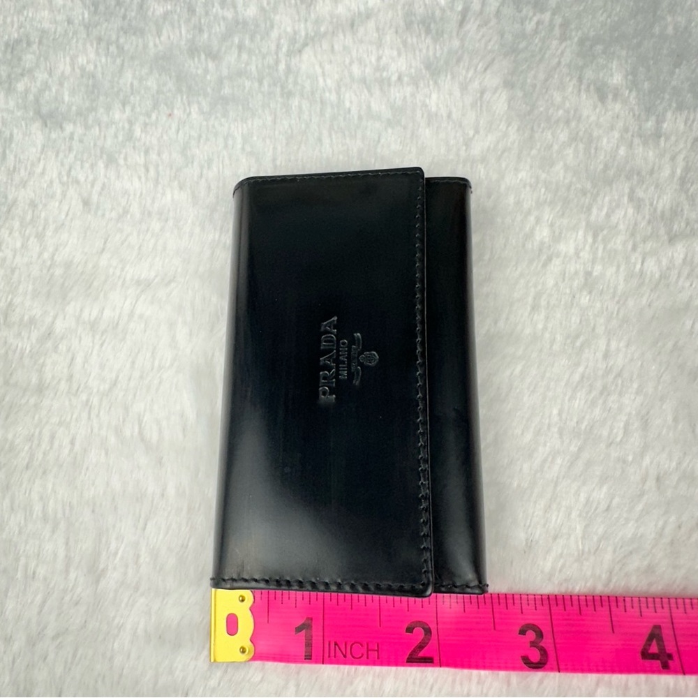 Prada Matte Black Patent Leather Key Cles wallet - Picture 12 of 12